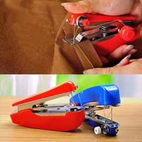 Mini machine à coudre manuelle portable Kit de costume de voyage facile à utiliser avec perruque papillon domestique pour matière plastique