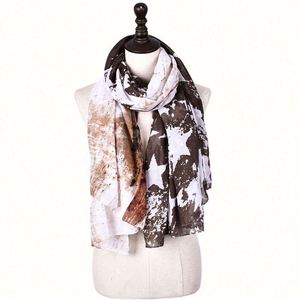 Hiyab Personalizado con Impresión Digital para Mujer, 100% Chifón, Bufanda con la Bandera Americana - Product Image 3