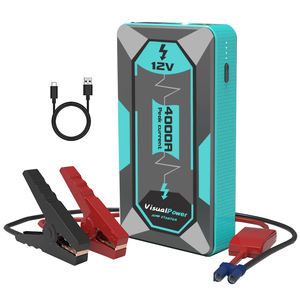 Starter Jump mobil 12V + Bank daya 12000mAh baterai otomatis 4000A perangkat Booster darurat lampu LED 12V Starter baterai mobil Diesel - Product Image 1