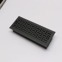 Nouvelle Ventilation Murale PCP Noire en Gros, 2x10, à Débit d'Air Réglable, Durable, pour Retour d'Air au Sol Domestique