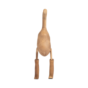 Statuetta di Anatra in Legno, Scultura Artigianale in Bambù per Arredamento Casa, Bagno, Ufficio, Soggiorno - Dettaglio - Product Image 3