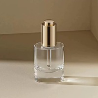 Bouteilles compte-gouttes à fond épais pour huiles essentielles 50 ml, huile pour barbe, soin de la peau, flacon en verre cristal de luxe avec compte-gouttes à aiguille noire