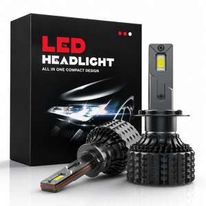 หลอดไฟหน้า LED V20 H7 60W 12000LM 6000K แสงขาวเย็น 12V ใช้ได้กับรถยนต์ทั่วไป สำหรับการติดตั้งเพิ่มเติมหรืออัปเกรด - Product Image 1
