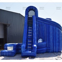 Toboggan aquatique gonflable commercial en PVC pour adultes, idéal pour la location en parc extérieur