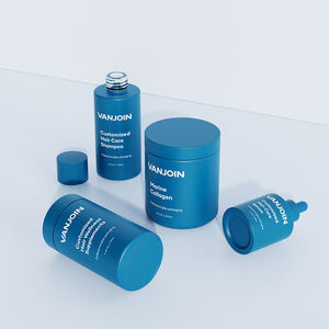 Paquete de 4 tratamientos vacíos para el crecimiento del cabello, producto para el cuidado de la salud múltiple, botellas cuentagotas de vidrio, píldoras de vitamina, embalaje de suplemento - Product Image 3