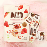 Vente directe du fabricant OEM de nougat de Taiwan, saveur chocolat, nougat croustillant