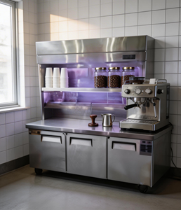 Plan de travail réfrigéré à refroidissement direct commercial, multifonctionnel, pour la préparation des aliments, pour cuisine professionnelle - Product Image 3