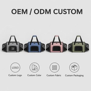 Transportadora Expandible para Mascotas Oxford con Bolsillos Laterales para Gatos y Perros Pequeños, Logotipo Personalizado de Fábrica, Portátil para Viajes, OEM ODM, Suministros para Mascotas - Product Image 2