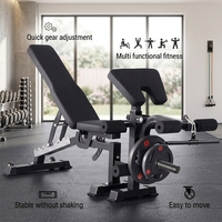 Banc de musculation multifonctionnel réglable et pliable en acier et PU pour usage commercial, idéal pour les sit-ups et les press d'orteils