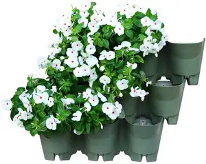 Vasi da fiori di plastica verdi di vendita caldi della fioriera della parete verticale di autoirrigazione