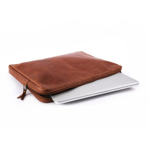 Sacoche personnalisée en cuir pour <span class=keywords><strong>ordinateur</strong></span> 13/<span class=keywords><strong>15</strong></span> <span class=keywords><strong>pouces</strong></span>, porte-documents à manches pour <span class=keywords><strong>portable</strong></span>, tannage végétal - Product Image 2