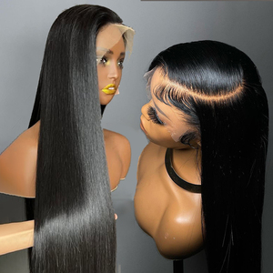 Bán Buôn Nguyên Liệu Việt Nam Xương Thẳng Glueless Tóc Giả Ren Phía Trước Ấn Độ Tóc Con Người Tóc Giả 13X6 Giá Rẻ Đóng Cửa HD Ren Phía Trước Tóc Giả - Product Image 1