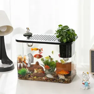 Tapa de tanque de peces transparente ABS PET, acuario resistente a caídas <span class=keywords><strong>para</strong></span> el hogar, tanque de tortuga hidropónica <span class=keywords><strong>para</strong></span> sala de estar, Material plástico de 5W - Product Image 3