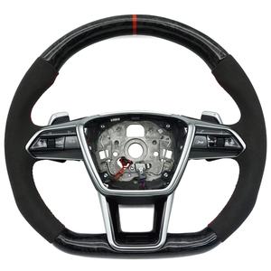Volant en carbone forgé sur mesure de qualité supérieure pour <span class=keywords><strong>Audi</strong></span> A4 B8.5 A5 B8 S4 B9 <span class=keywords><strong>Q8</strong></span> 2019 - Product Image 4