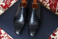 Chaussures en cuir pour jeune gentleman, polyvalentes, formelles, en cuir artisanal, semelle en cuir de vachette, à trois joints