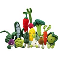 Série de poupées légumes en coton tricoté et crochetées à la main, style magazine étranger, ornements de bureau, décoration intérieure, breloques de sac, 14+ Maternité