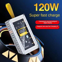 Offre Spéciale Transparent PD 22.5W Portable Power Bank Haute Capacité 20000mAh 30000mAh 50000mAh Affichage Numérique pour Un Usage Domestique