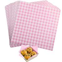 Papier d'emballage alimentaire de haute qualité, personnalisé, à carreaux, résistant à la chaleur et imperméable, pour sandwichs, pains, bonbons et événements.