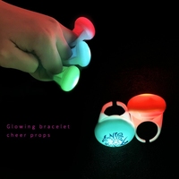 Barre lumineuse LED ronde à doigts Anneau clignotant coloré pour KTV New Year's Eve Parties Plastic Atmosphere Props