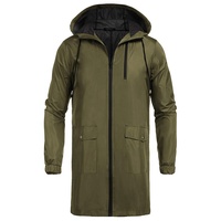 Combinaison de pluie imperméable de qualité supérieure avec fermeture éclair et capuche, veste et pantalon avec coutures thermosoudées pour les voyages par Inspire Apparel