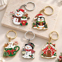 Porte-clés personnalisé maison de pain d'épices de Noël, breloque de sac en émail motif chalet de vacances, porte-clés métallique personnalisé, vente en gros, direct usine
