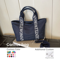 Sac à provisions réutilisable en coton avec logo imprimé personnalisé Grand sac de shopping en coton pour femmes Sac fourre-tout en toile blanche avec poche et fermeture éclair