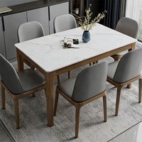 Ensemble de table à manger de luxe moderne pour cuisine, 4 à 6 chaises