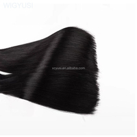 Paquete de Cabello Humano Virgen Crudo Sin Procesar, Cabello Virgen Camboyano con Cutícula Alineada 15A, Sin Enredos, Sin Caída, Doble Trama