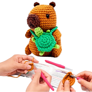 Kit de crochet pour débutants : Sac à dos Lapin et Tortue faits main, collection complète d'animaux au crochet faits soi-<span class=keywords><strong>m</strong></span>ême - Product Image 1