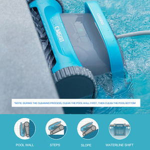 Robot <span class=keywords><strong>Limpiafondos</strong></span> Automático de Alta Calidad con Enchufe, Alta Potencia de Succión, para Uso en Exteriores, con Batería de Litio y PVC para Piscinas - Product Image 2