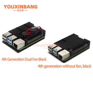 Custodia in Metallo per Raspberry <span class=keywords><strong>Pi</strong></span> 4a Generazione, Scatola in Lega di Alluminio per Raspberry <span class=keywords><strong>Pi</strong></span> 4B+, Custodia di Raffreddamento 4B, Accessori - Product Image 6
