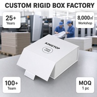 Boîte cadeau rigide personnalisée avec impression pour cosmétiques et bijoux de luxe, fermeture magnétique, pliable, blanc et noir, minimaliste, vente en gros, directement de l'usine