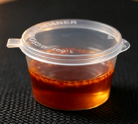 Petit récipient jetable en plastique PP avec couvercle transparent pour sauces, coupelles à trempette, boîtes à salades, emballages alimentaires à emporter – Fournisseur fabricant