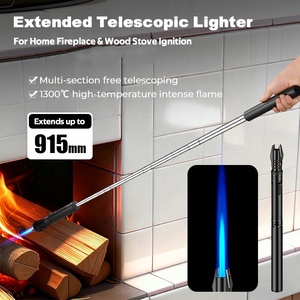 Briquet torche à flamme jet télescopique coupe-vent rechargeable avec lumière COB, briquet personnalisé pour cigarettes, cadeaux, longue portée, pour <span class=keywords><strong>bouteille</strong></span> - Product Image 4
