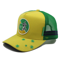Gorra Trucker de 5 Paneles con Parche Tejido Personalizado, Perfil Alto