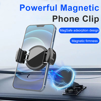 Supports magnétiques cylindriques portables, support magnétique multifonctionnel pour téléphone de voiture, clip pour trépied, adaptateur de boule de 17 mm
