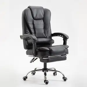 Alta qualità di lusso moderno nero PU regolabile ergonomico massaggio ufficio sedie in pelle Executive