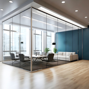 División de Espacios de Oficina con Paneles de Vidrio sin Marco de Diseño Personalizado, Solución Profesional, Estética Elegante y Moderna - Product Image 2