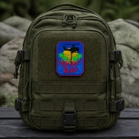 Patch PVC personnalisé STAY RAD, motif coucher de soleil sur la plage, badge moral rétro en caoutchouc avec fixation auto-agrippante pour sacs à dos, vestes et équipements