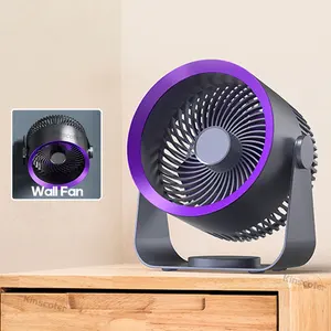 Ventilateur électrique multifonctionnel Fold Circulator Wireless Portable Home Air cooler Desktop Wall 4000mAh Rechargeable Fan