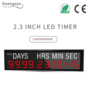 Zhong Xiao Xiao นาฬิกานับถอยหลัง <span class=keywords><strong>LED</strong></span>, นาฬิกาแขวนผนังในร่มติดผนังขนาด2.3นิ้ว10หลักวันนาทีและวินาที - Product Image 2
