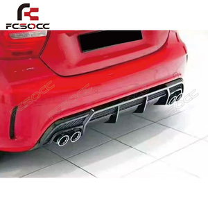 Diffusore posteriore in fibra di carbonio reale per <span class=keywords><strong>Mercedes</strong></span>-Benz <span class=keywords><strong>classe</strong></span> <span class=keywords><strong>A</strong></span> W176 2013-<span class=keywords><strong>paraurti</strong></span> posteriore in stile 2017 BS - Product Image 5