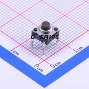 SKHWAPA010 Tactile Switch Through hole Component (THT)-4P,6x6mm Switch Single Pole Single Throw Round Button Through Hole 6mm - Product Image 1