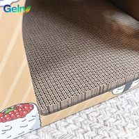 Villa de luxe personnalisée à 2 étages en carton ondulé pour chat, avec plateforme à gratter, pour chats d'intérieur et chatons, pour dormir