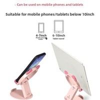 Support de téléphone OEM pliable et portable, style dessin animé mignon, pour téléphone portable et tablette – Conception pour les paresseux