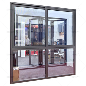Fenêtre coulissante panoramique en alliage d'aluminium, vue stable et panoramique, verre trempé épais stratifié, fenêtre coulissante sur mesure - Product Image 1