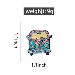 Cartoon Flower Car Enamel Pins Roupas Chapéu Mochila Lapela Pin Jóias Engraçado Floral Broches Jóias Pins para Amigos Kids Gift - Product Image 6