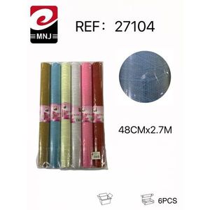 MNJ Lace Mesh Cinta De Adorno 48Cm X 2.7M 6Pcs Craft Supplies - Product Image 1