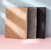 200 feuilles d'épaisseur en cuir PU souple A4 Cademic University Student Record Notebook Journal
