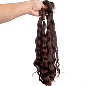 Cheveux vierges non traités, extensions de cheveux alignées dans le sens des cuticules, cheveux indiens bouclés - Product Image 1